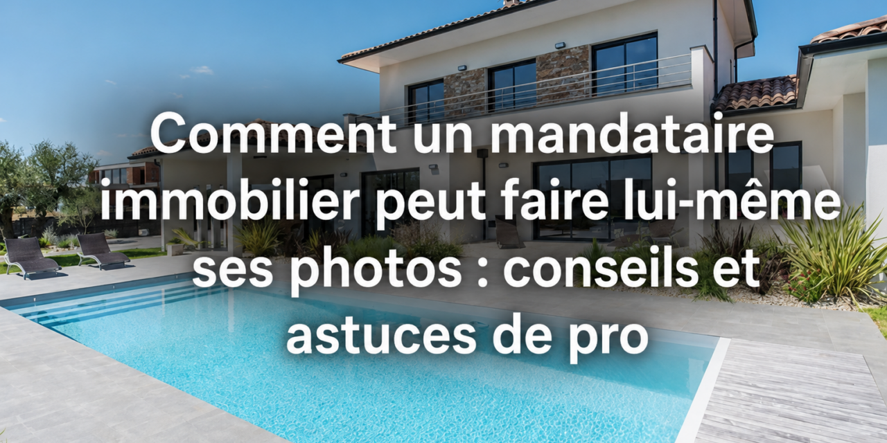 Comment un mandataire immobilier peut faire lui-même ses photos